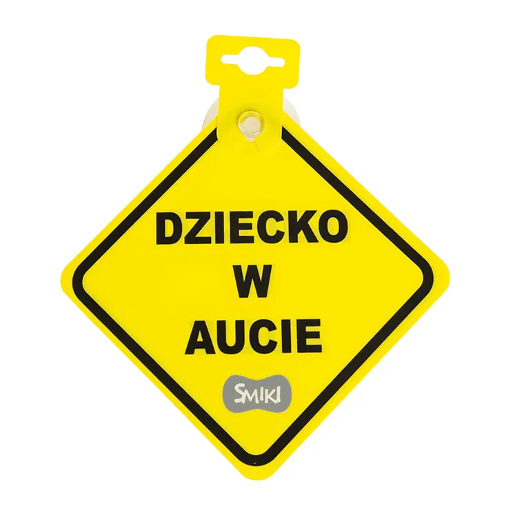 Smiki, ostrzegawcza zawieszka do auta, Dziecko w aucie