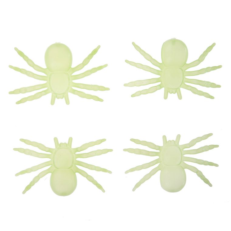 Smiki, pająki świecące w ciemności, 4 szt.