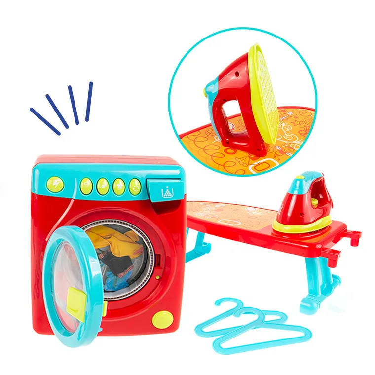 Smiki, Pani Domu, pralka, żelazko, deska do prasowania, zestaw z akcesoriami