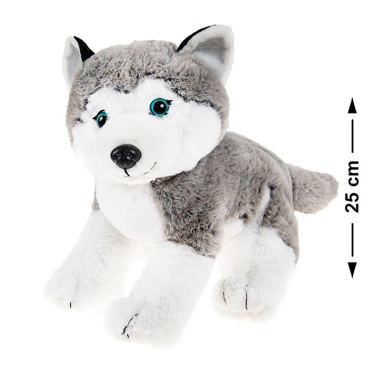 Smiki, Pies Husky, maskotka, szary, 25 cm