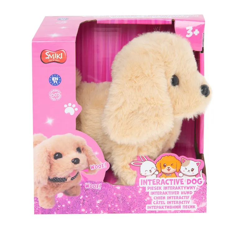 Smiki, Piesek, zabawka interaktywna, beżowa