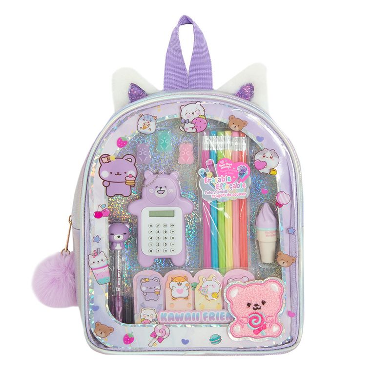 Smiki, plecak z akcesoriami, fioletowy