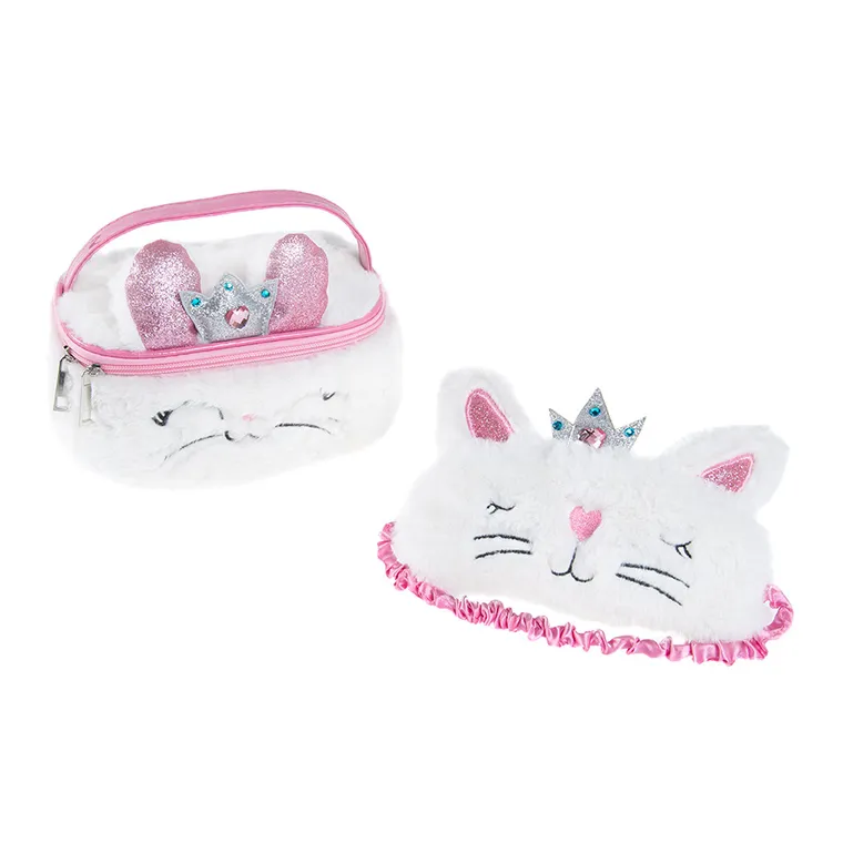 Smiki, pluszowa kosmetyczka z opaską na oczy