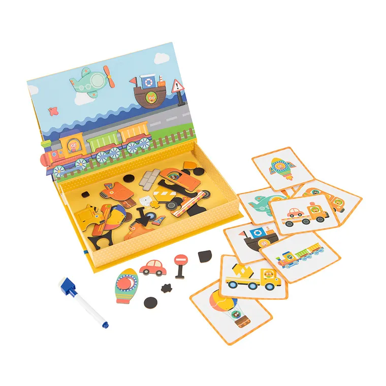 Smiki, Pojazdy, magnetyczny zestaw puzzli, 57 magnesów