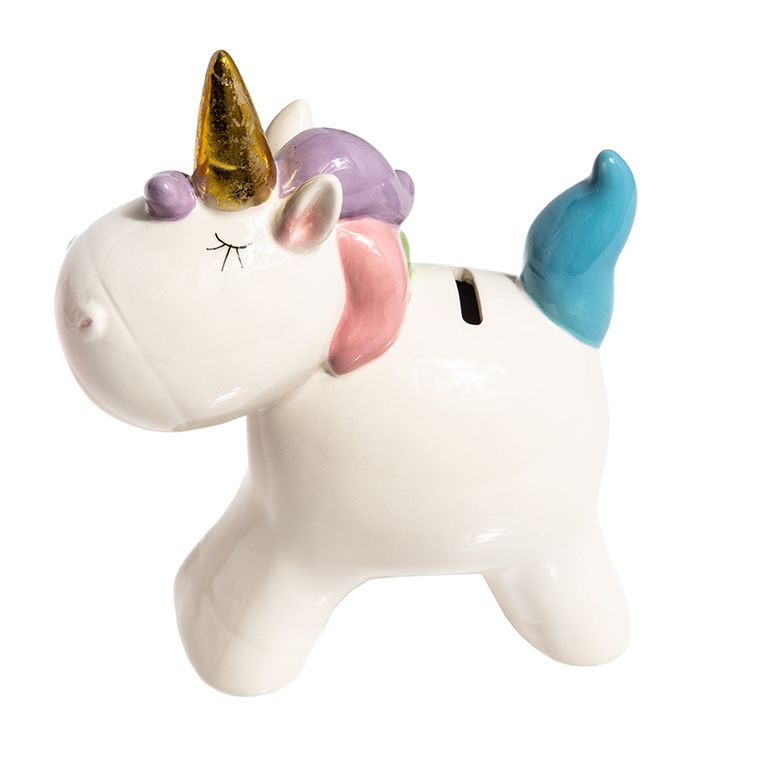 Smiki, skarbonka ceramiczna, jednorożec