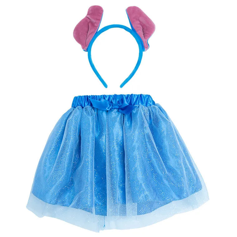Smiki, spódniczka z uszami, strój dla dzieci, niebieski