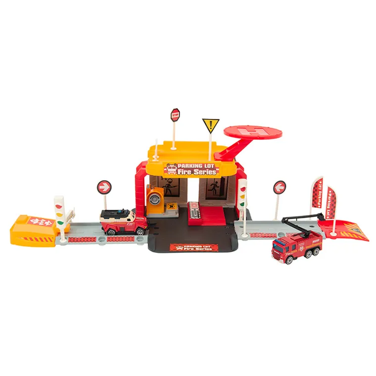 Smiki, Straż pożarna, parking z 2 pojazdami, zestaw