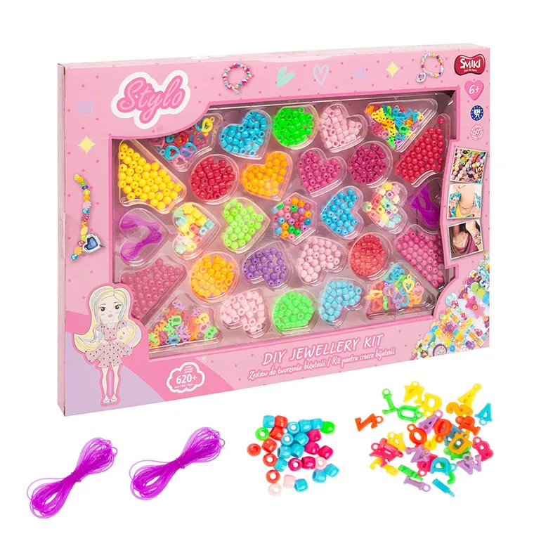 Smiki, Stylo, koraliki do tworzenia biżuterii, zestaw kreatywny,