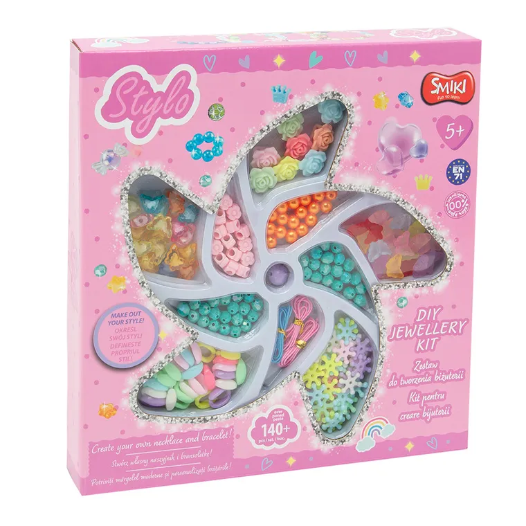 Smiki, Stylo, zestaw do tworzenia biżuterii, 140 elementów