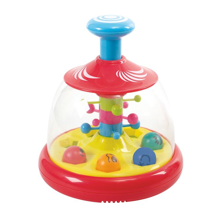 Smiki, Tumble Ball Domem, bączek, zabawka niemowlęca, czerwona