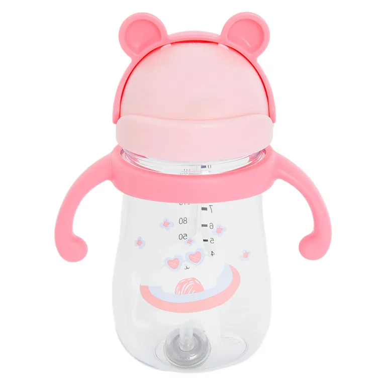 Smiki, Very Bunny, bidon ze słomką, kotek, różowy, 280 ml