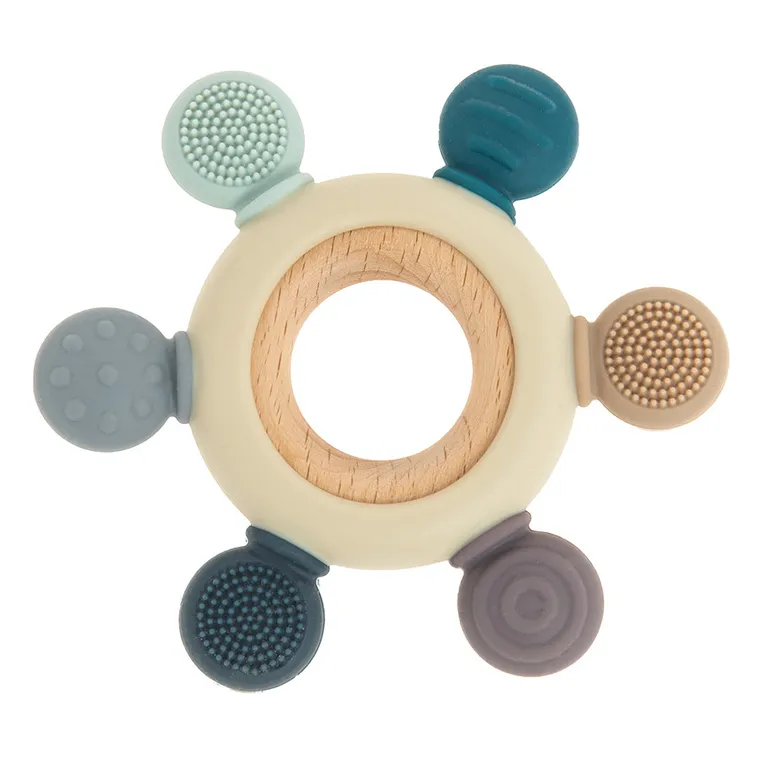 Smiki, Very Bunny, gryzak drewniano-silikonowy, zabawka niemowlęca