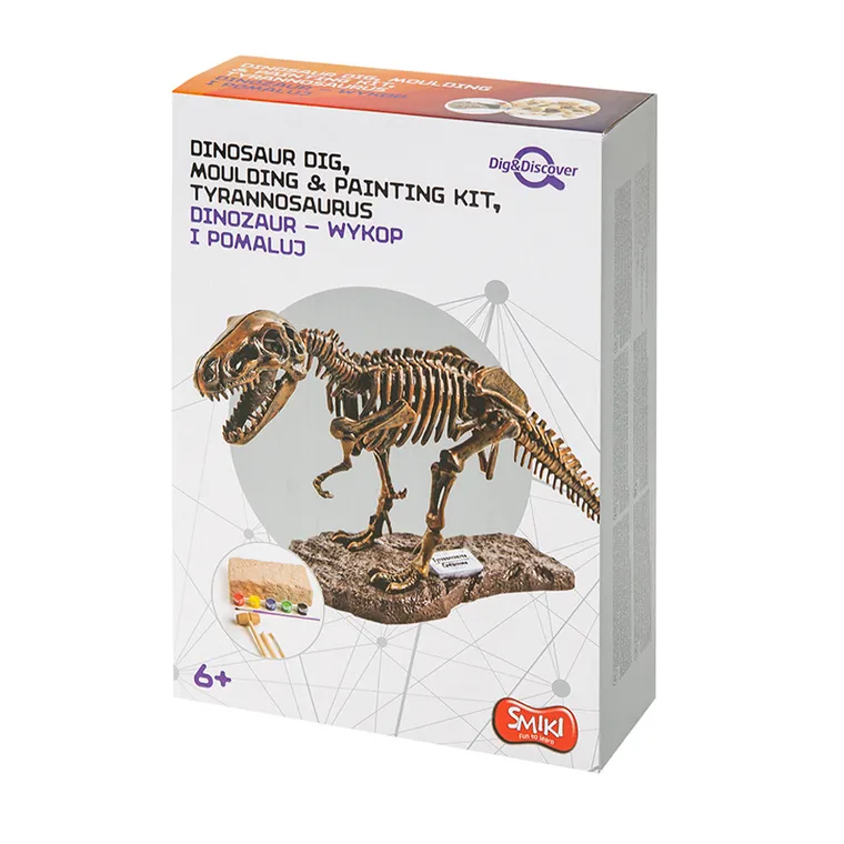 Smiki, Wykopaliska, dinozaur z farbami, zestaw naukowy