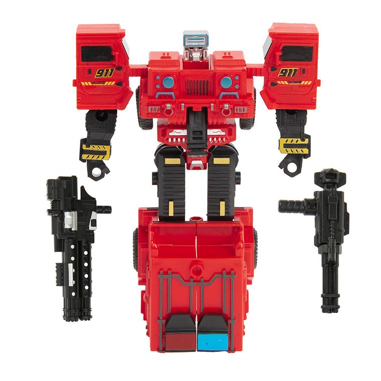 Smiki, X-Warrior, samochód, robot transformujący, czerwony