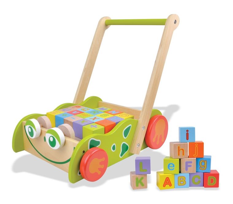 Smiki, Żaba, drewniany pchacz z klockami