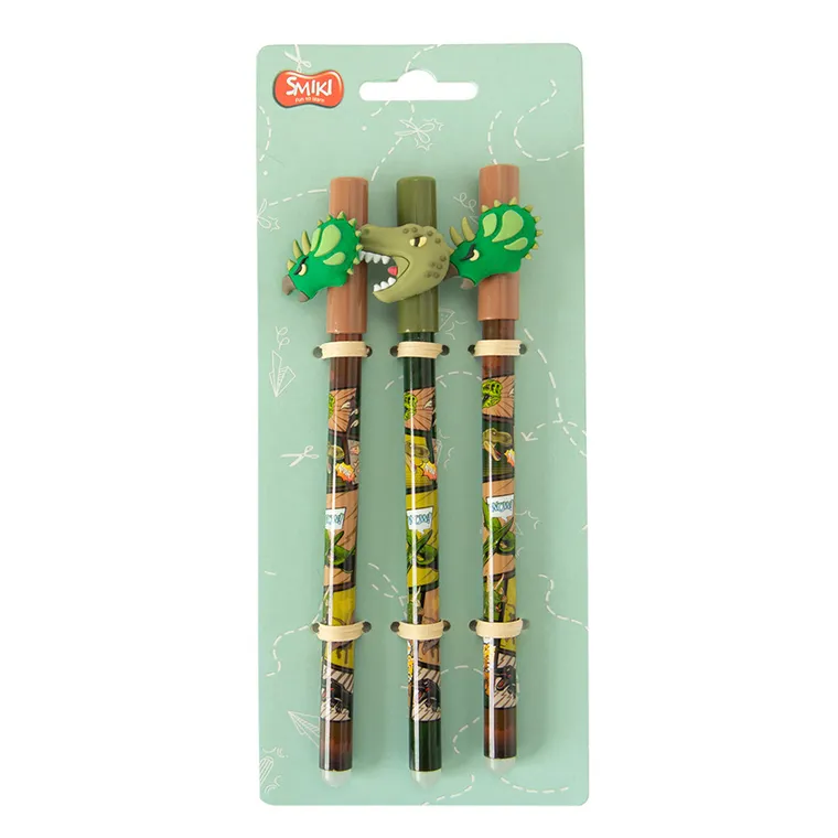 Smiki, zestaw długopisów, dino, 3 szt.