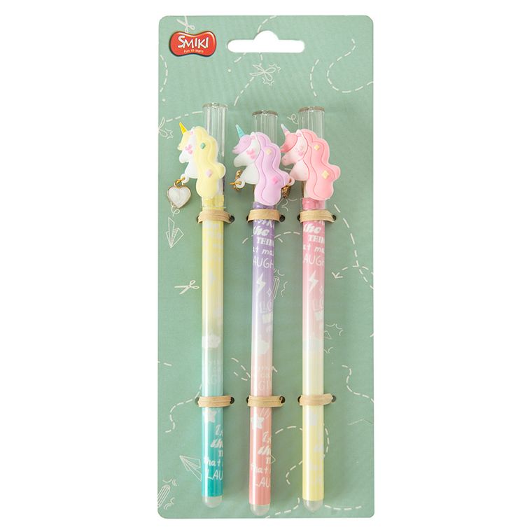 Smiki, zestaw długopisów, jednorożec, 3 szt.