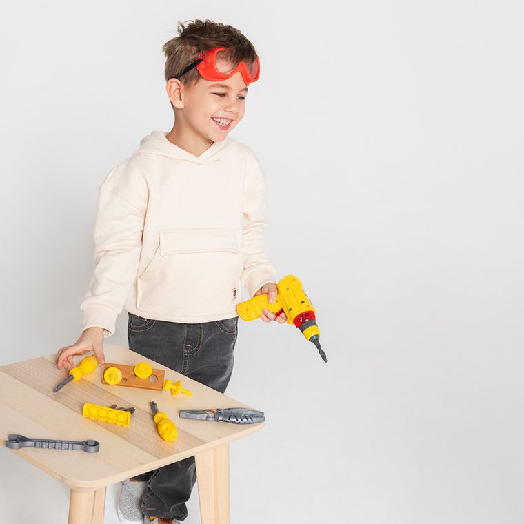 Smiki, zestaw majsterkowicza, wkrętarka, śrubokręty, klucze z akcesoriami