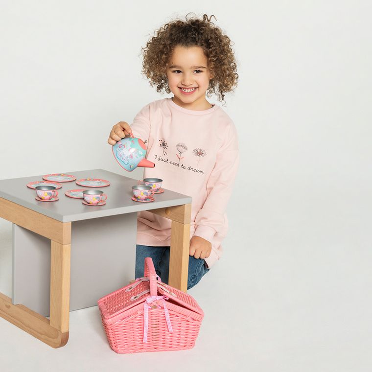 Smiki, zestaw piknikowy, serwis do herbaty, 18 elementów