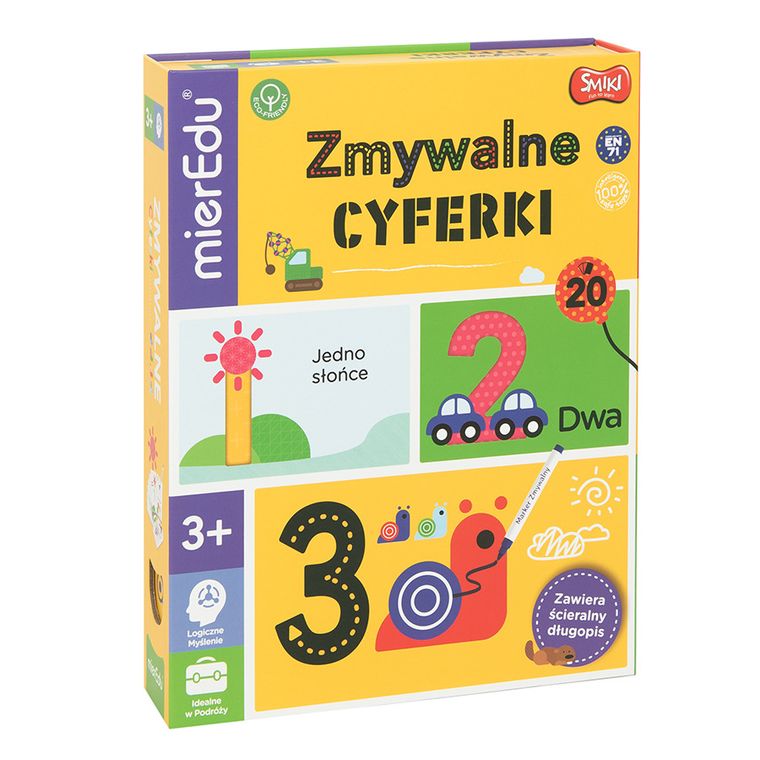 Smiki, Zmywalne cyferki, zestaw edukacyjny