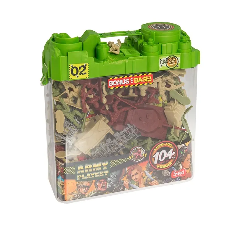 Smiki, żołnierzyki i pojazdy, zestaw, 104 szt.