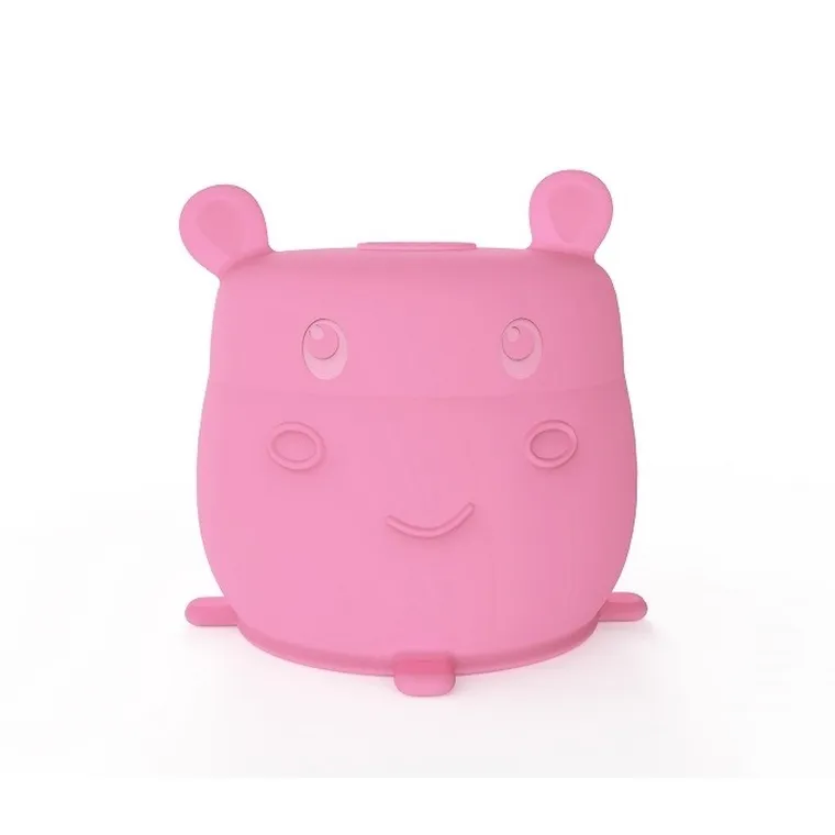 Smily Mia, nakładka ze słomką na kubek, różowa