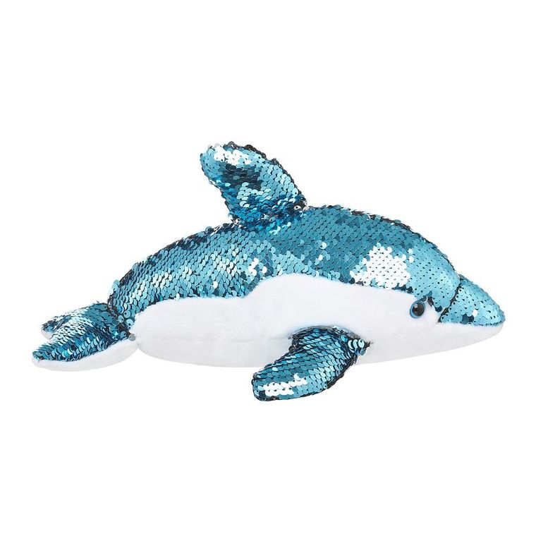 Smily Play, delfin, cekiny, maskotka, niebieska, 32 cm