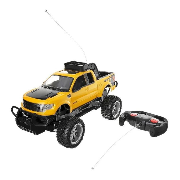 Smily Play, Junior, Auto terenowe, pojazd zdalnie sterowany, światło i dźwięk, żółty, 41 cm