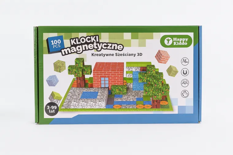 Smily Play, klocki magnetyczne, 100 elementów