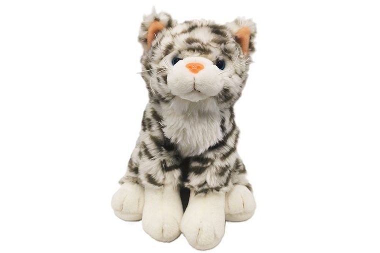 Smily Play, kot w szare paski, maskotka, 29,7-26,3 cm
