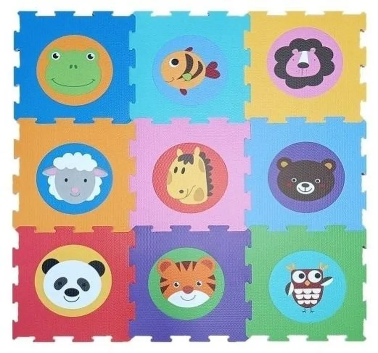 Smily Play, mata piankowa, puzzle, zwierzęta