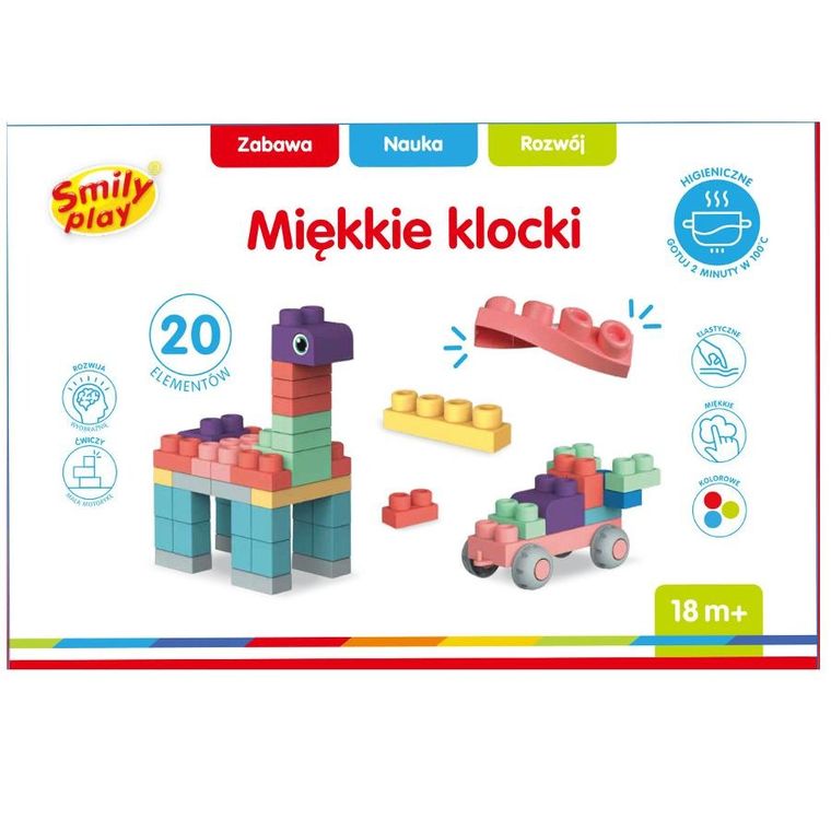 Smily Play, miękkie klocki, 20 elementów