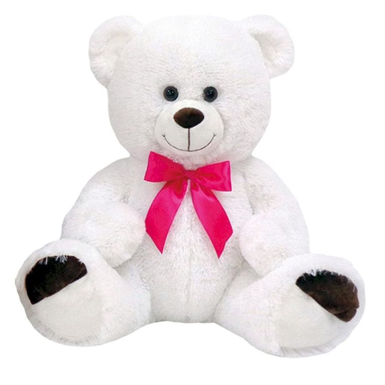 Smily Play, miś, maskotka, biały, 38 cm