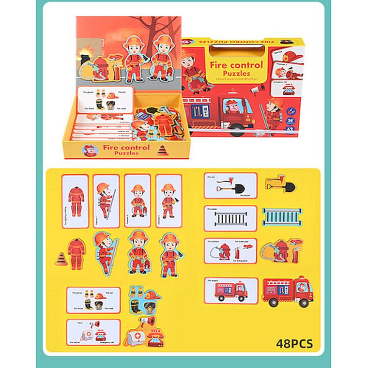 Smily Play, układanka magnetyczna, straż pożarna