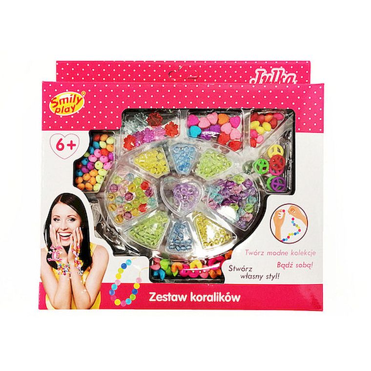 Smily Play, zestaw koralików drewnianych