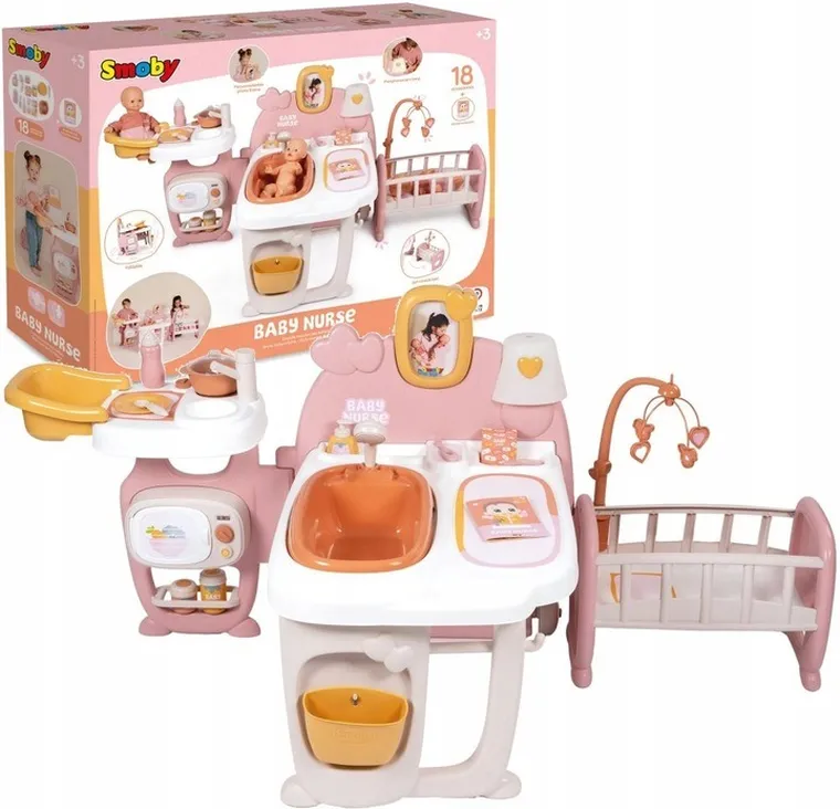 Smoby, Baby Nurse, akcesoria opiekunki