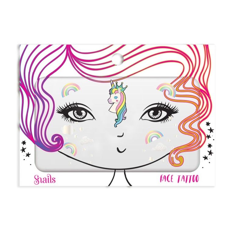 Snails, Face Tattoo, Unicorn, naklejka na twarz dla dzieci