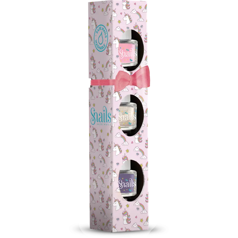 Snails, Mini Unicorn, zestaw, lakiery do paznokci dla dzieci, 3 szt.