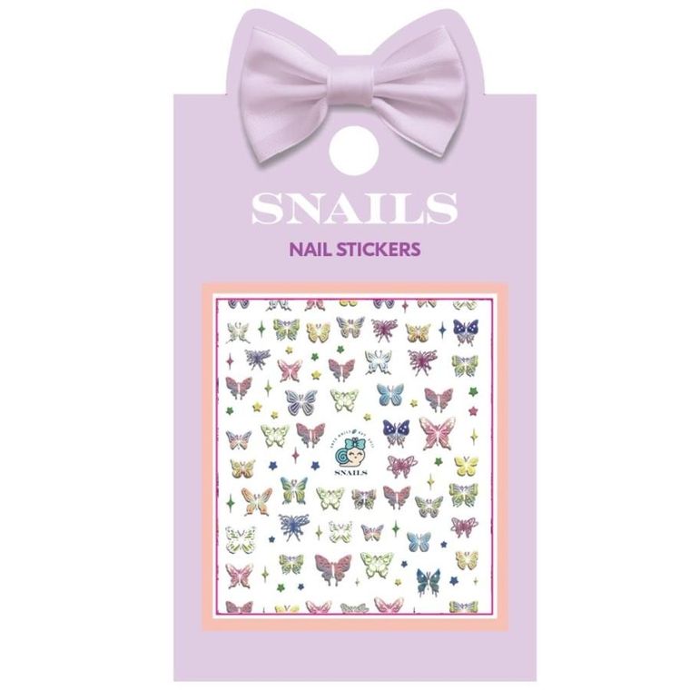 Snails, naklejki na paznokcie, motylki