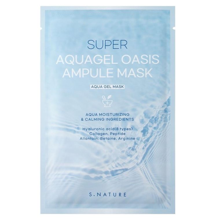 S.Nature, Super Aquagel Oasis Ampule Mask, nawilżająca maska w płachcie, 30 ml