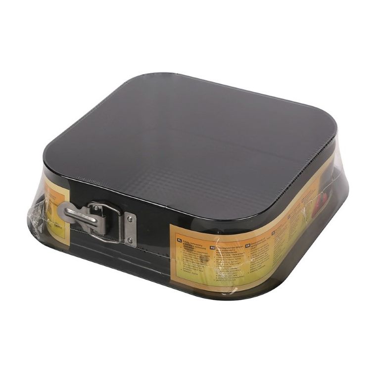 SNB, forma, tortownica, kwadratowa, 24-24-8 cm, czarna