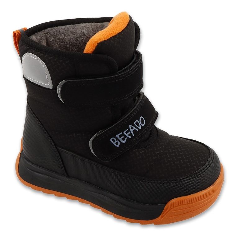 Śniegowce chłopięce, ocieplane, czarne, Befado
