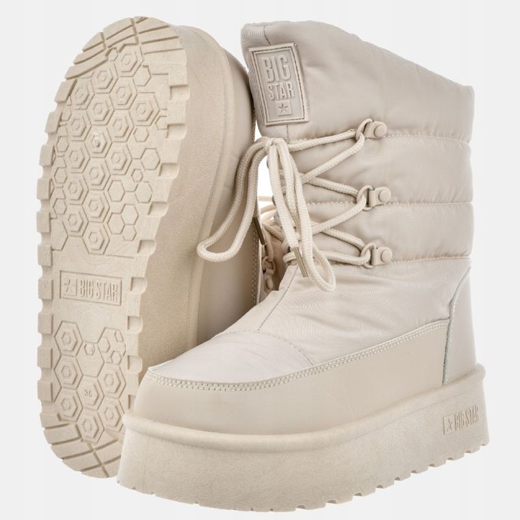 Śniegowce damskie, beżowe, Big Star