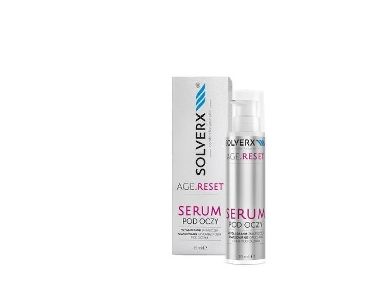 Solverx, AgeReset, serum pod oczy, wygładzanie zmarszczek & niwelowanie opuchnięć i cieni, 15 ml