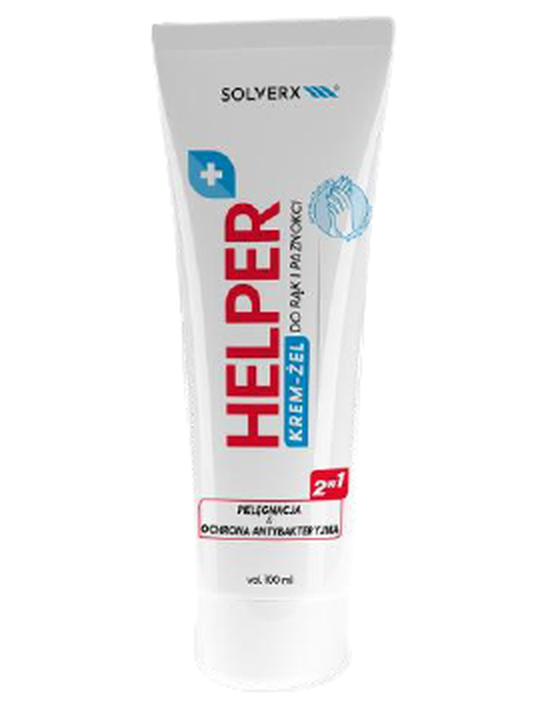 Solverx, helper, żel-krem antybakteryjny kompleks z mikrosrebrem, 100 ml