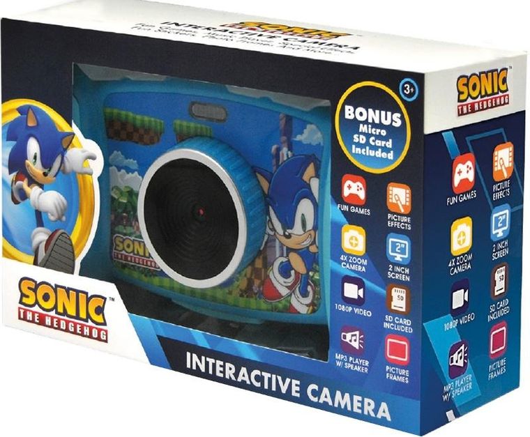 Sonic the Hedgehog, Kamera Interaktywna, 1080p, MP3 player, w zestawie z katą SD