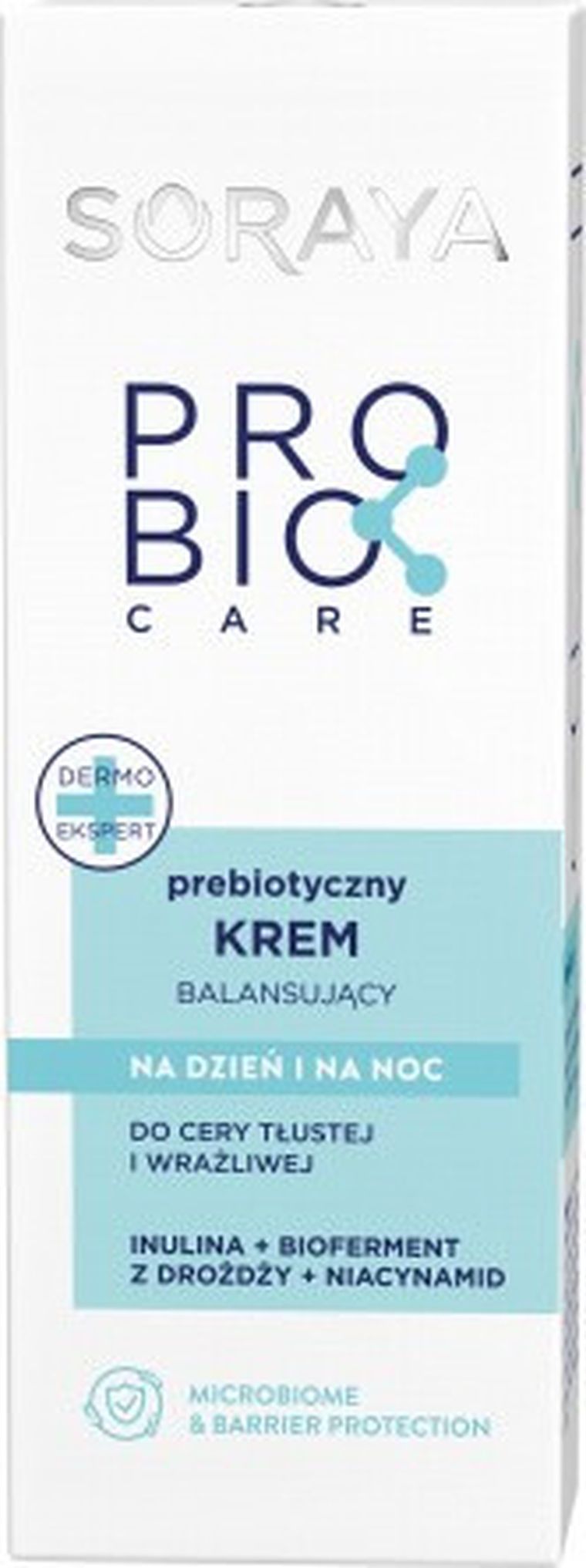 Soraya, Probio Care, prebiotyczny krem balansujący na dzień i noc do cery tłustej i wrażliwej, 50 ml