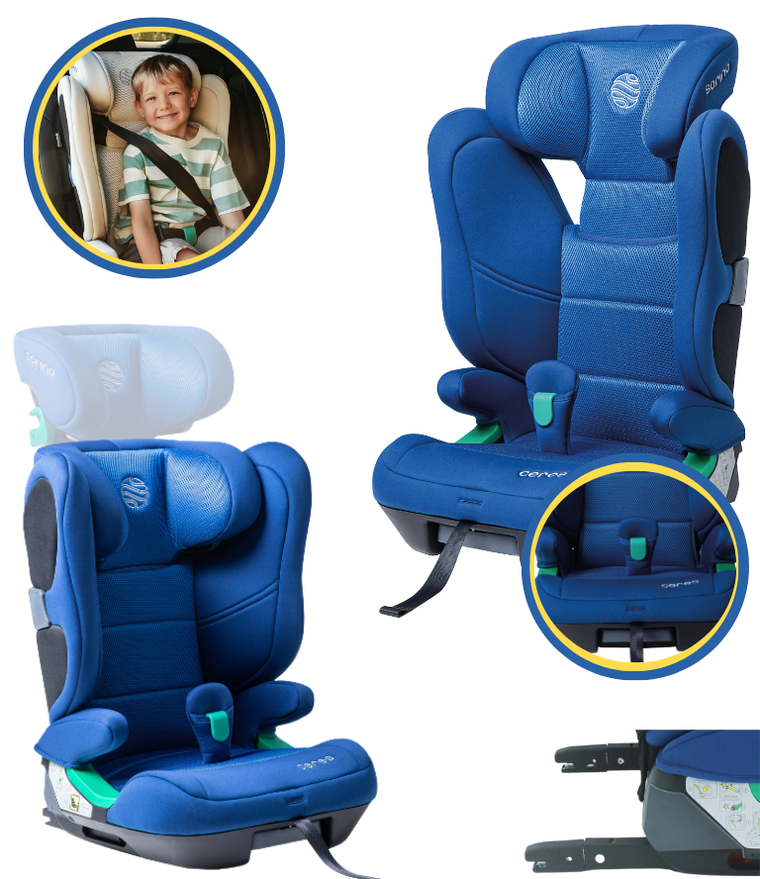 Sorino, Ceres, fotelik samochodowy, blue, 100-150 cm