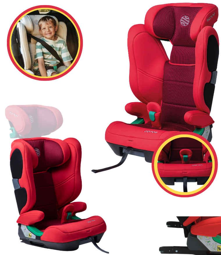 Sorino, Ceres, fotelik samochodowy, red, 100-150 cm