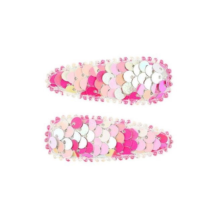 Souza! Bowi, spinki do włosów, syrenie łuski, różowe, 2 szt.